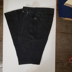 NY & CO Black Denim High Wasit Curvy Barely Bootcut Size 8